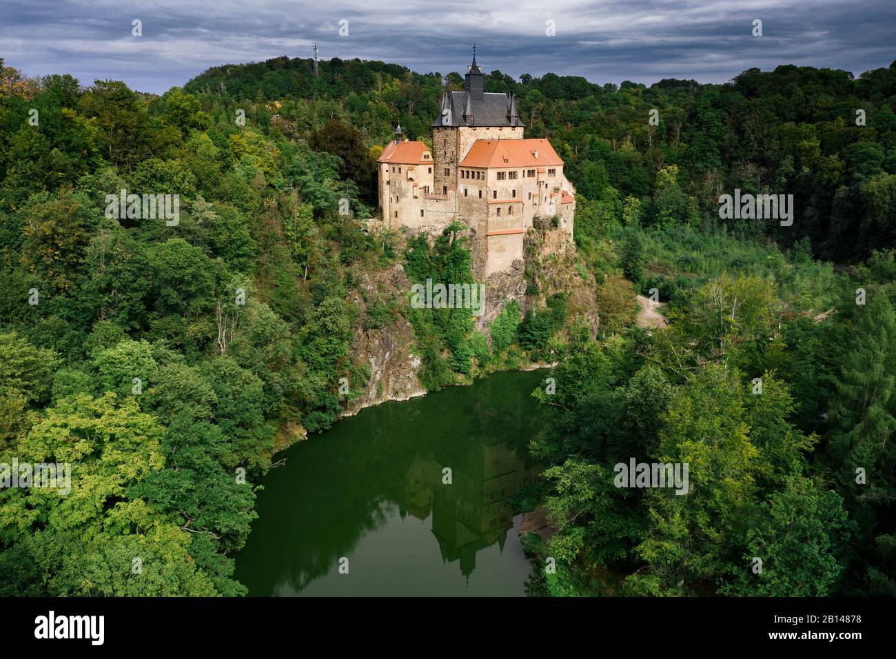 Castello Kriebstein, Germania Foto Stock
