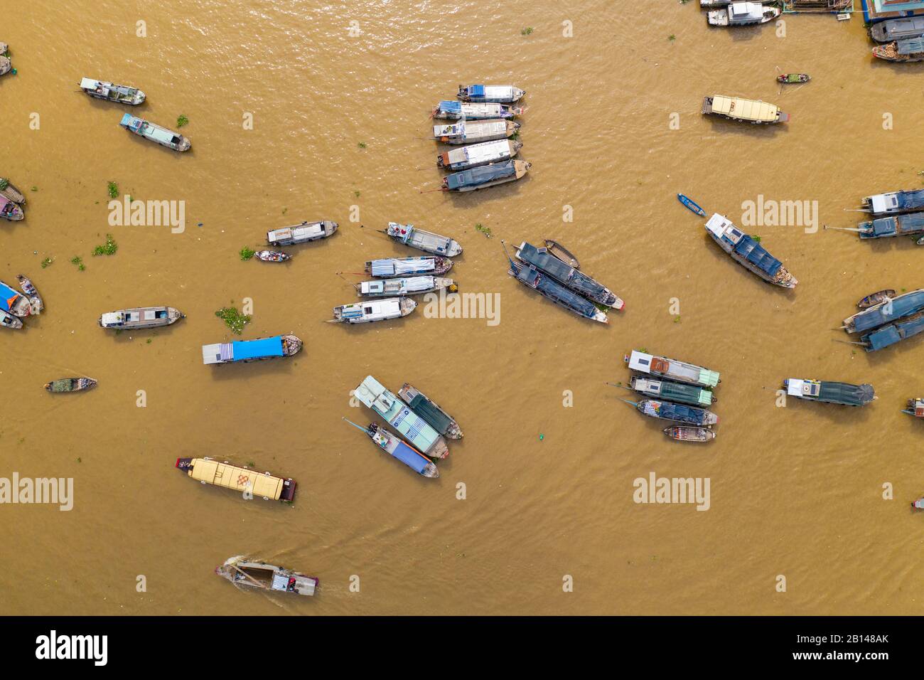 Mercato Galleggiante Di Can Tho, Delta Del Mekong, Vietnam Foto Stock