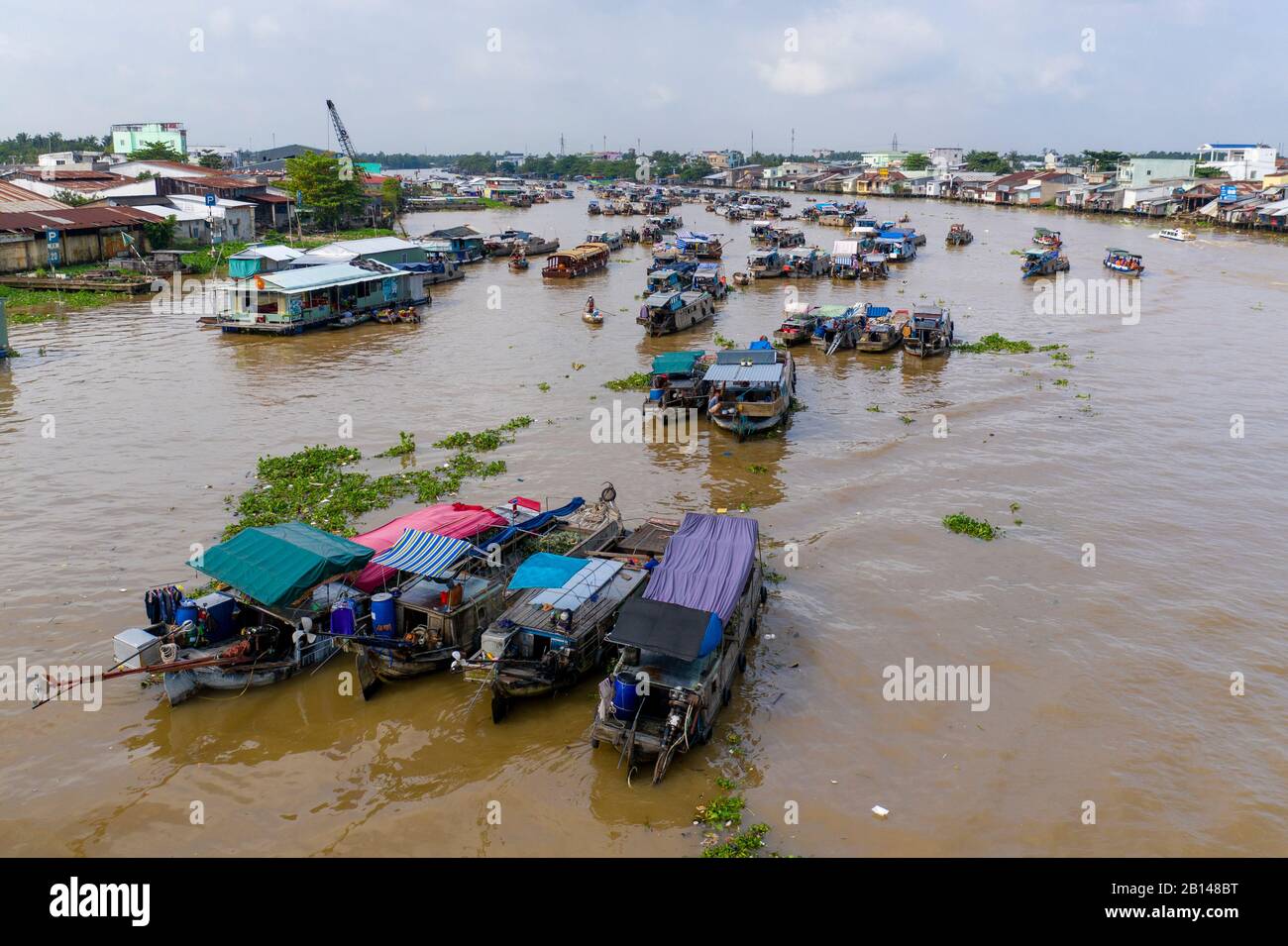 Mercato Galleggiante Di Can Tho, Delta Del Mekong, Vietnam Foto Stock
