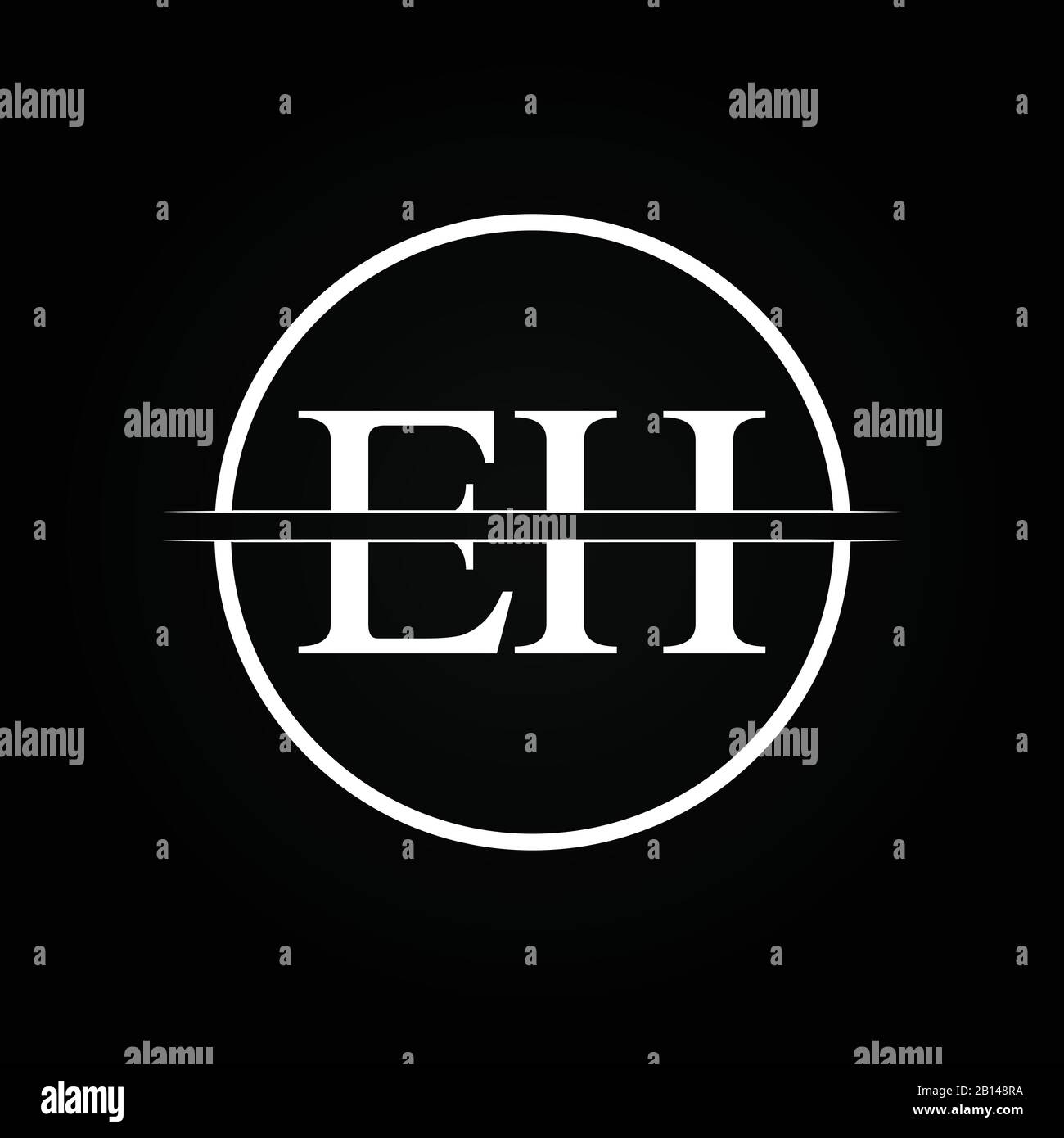 Modello Vettore Commerciale Logo Lettera Eh Iniziale Collegato. Lettera Creativa Eh Logo Design Illustrazione Vettoriale