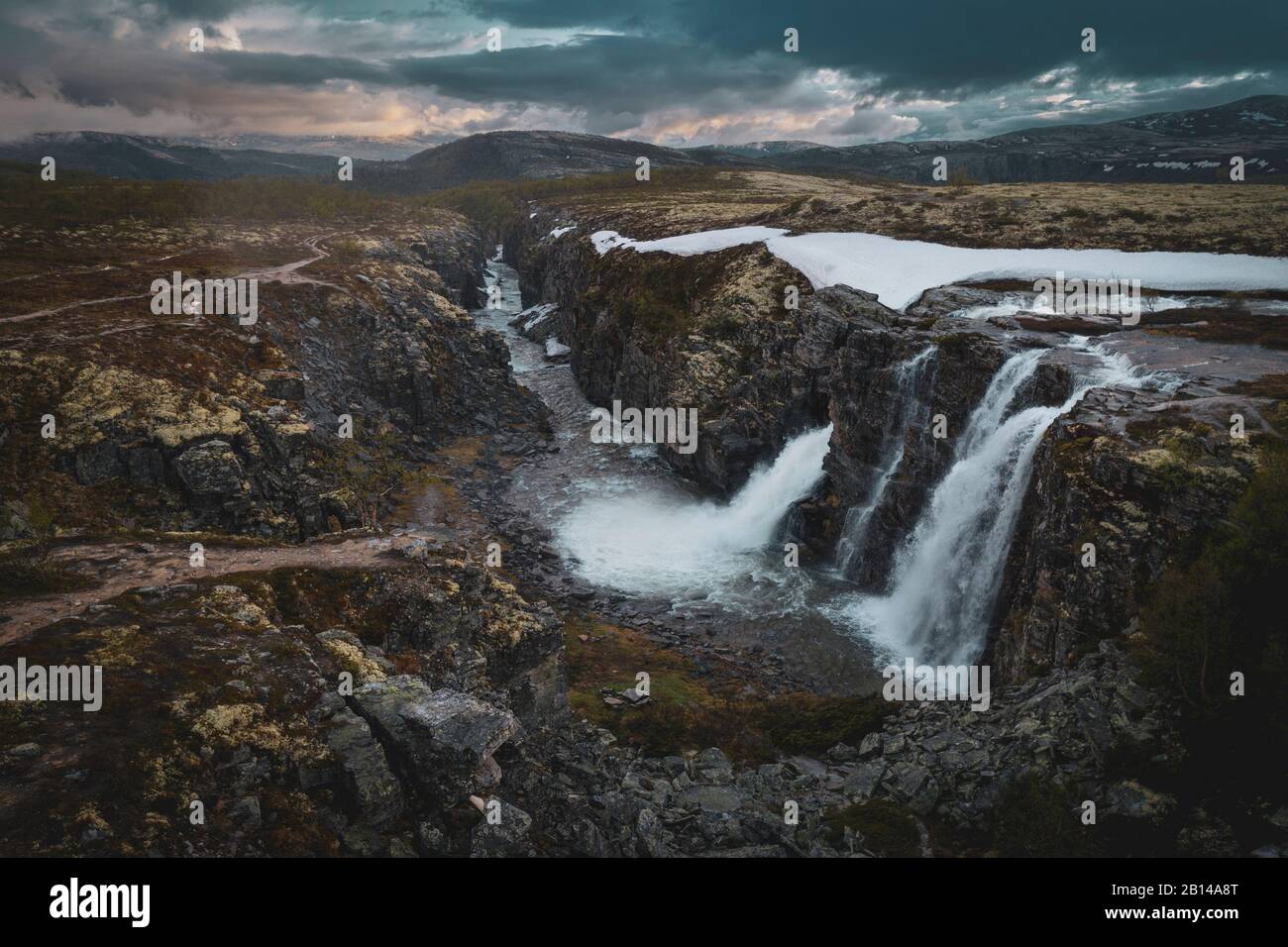 Cascata Del Rondane Nation Park, Norvegia Foto Stock