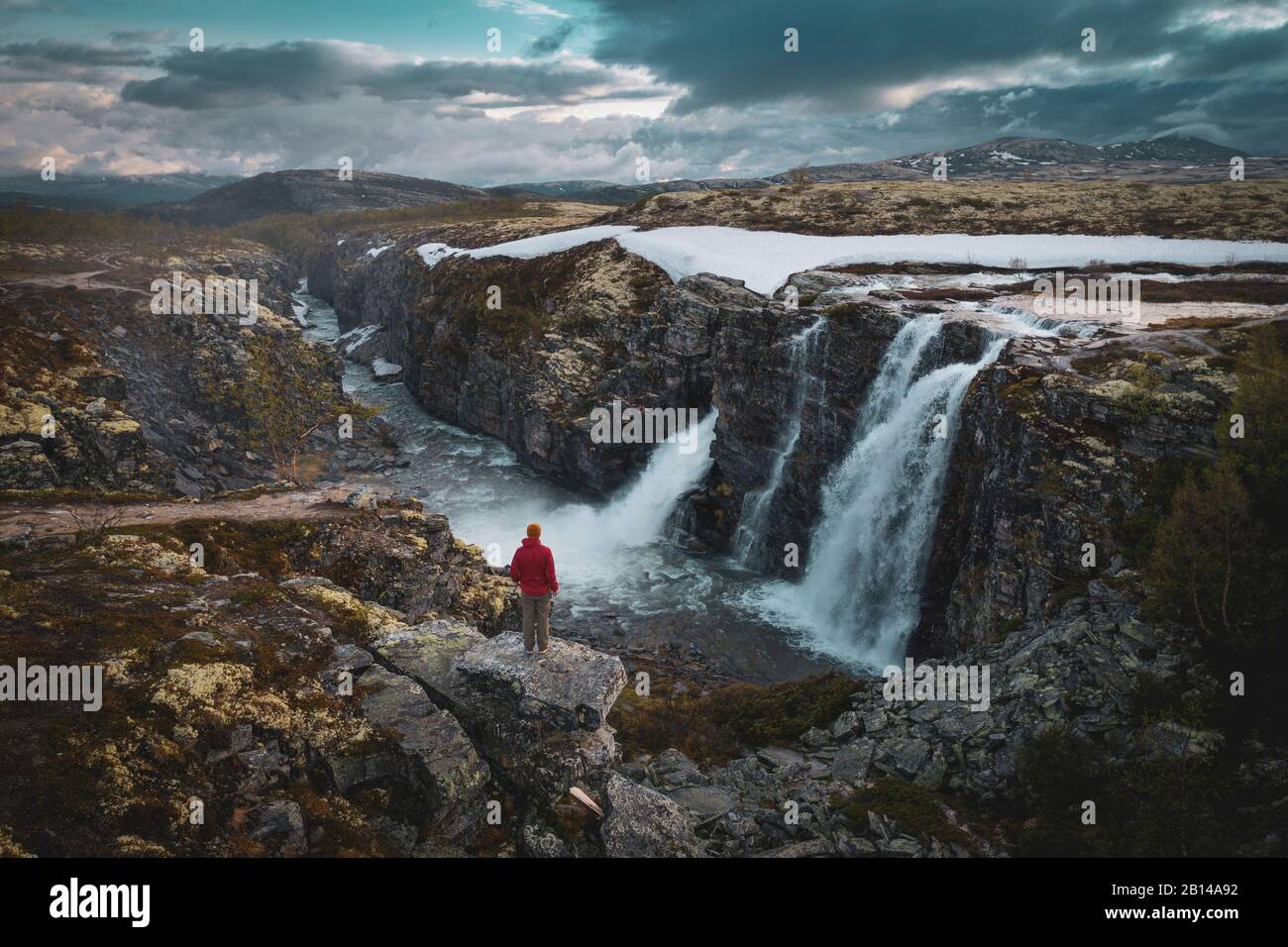 Cascata Del Rondane Nation Park, Norvegia Foto Stock