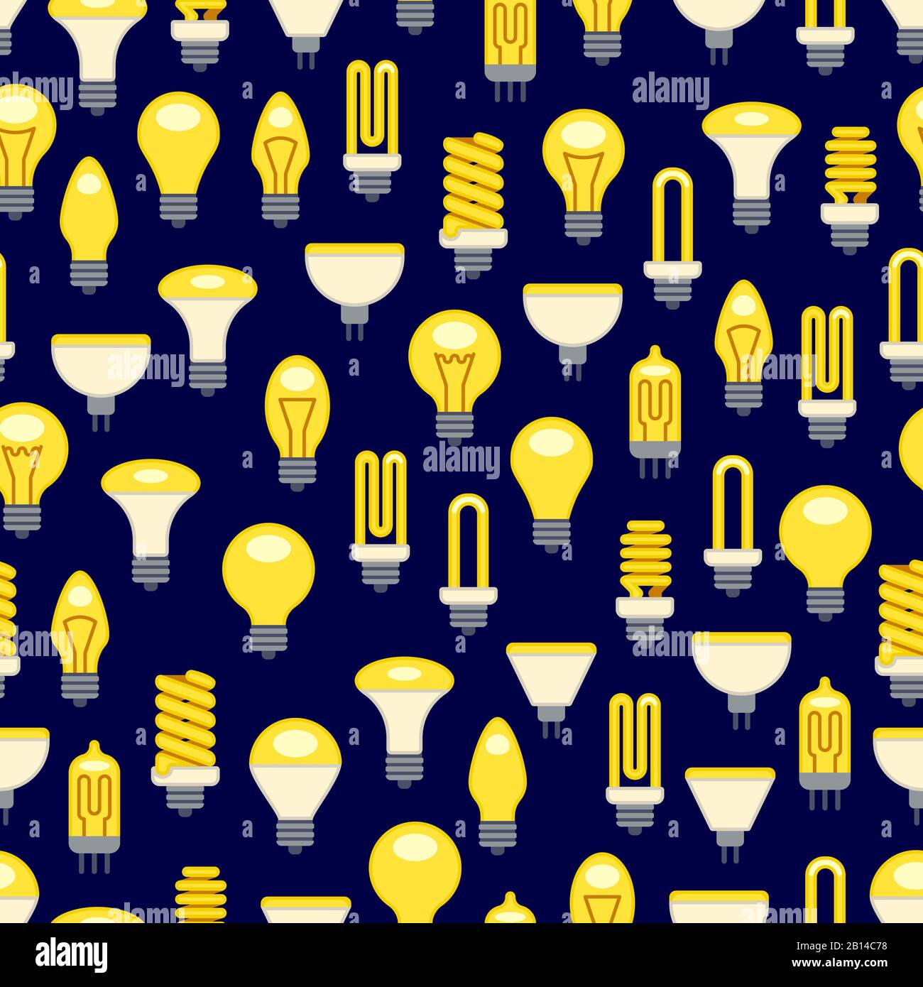 Lampadine luminose senza cuciture. Sfondo con lampada brillante. Illustrazione del vettore Illustrazione Vettoriale