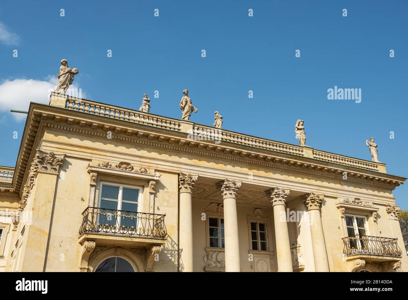 Palazzo reale nel Parco Lazienki di Varsavia Foto Stock