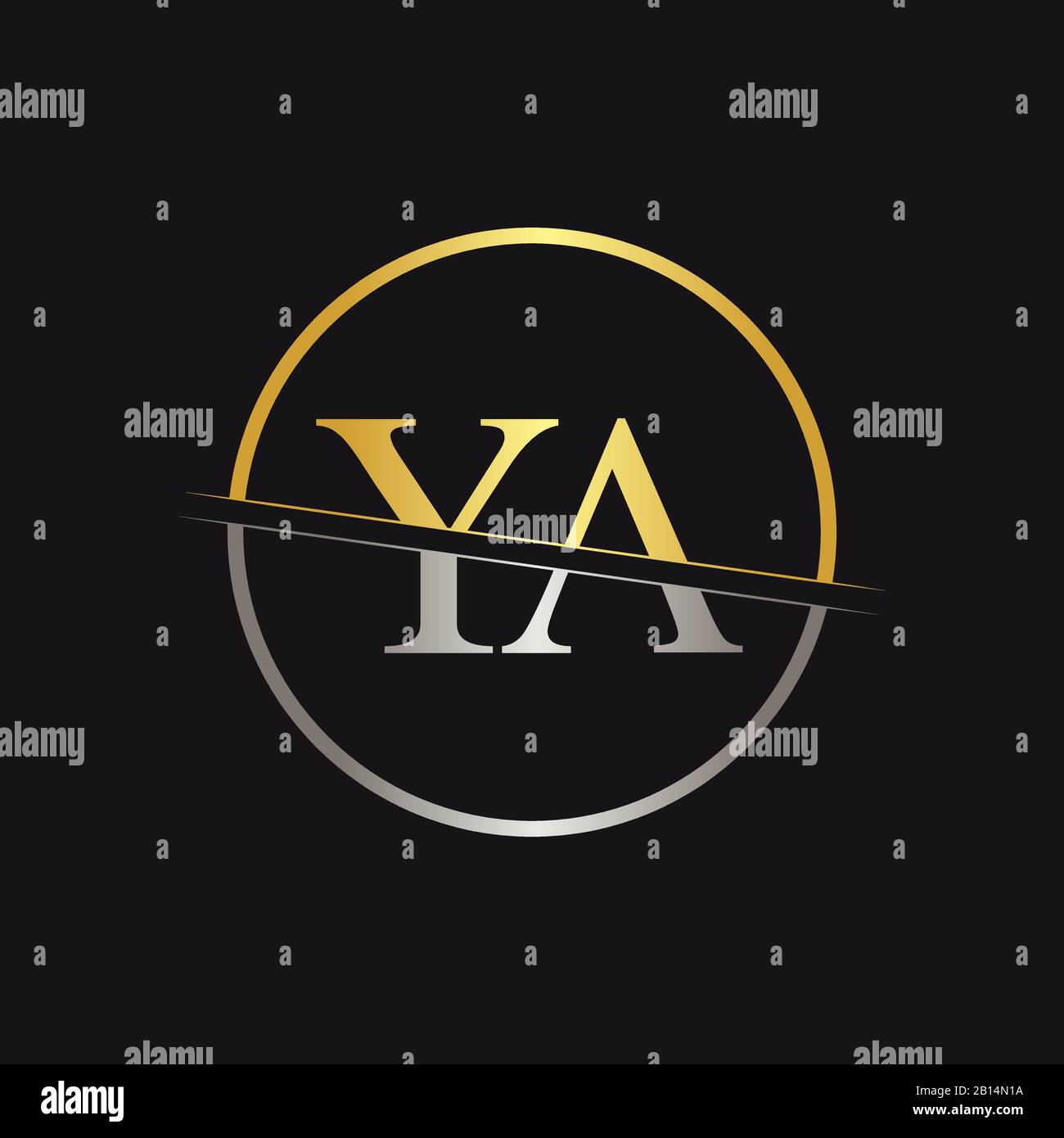 Modello Vettore Di Disegno Logo Ap Iniziale. Illustrazione Vettoriale Logo Aziendale Creative Letter Ya Illustrazione Vettoriale