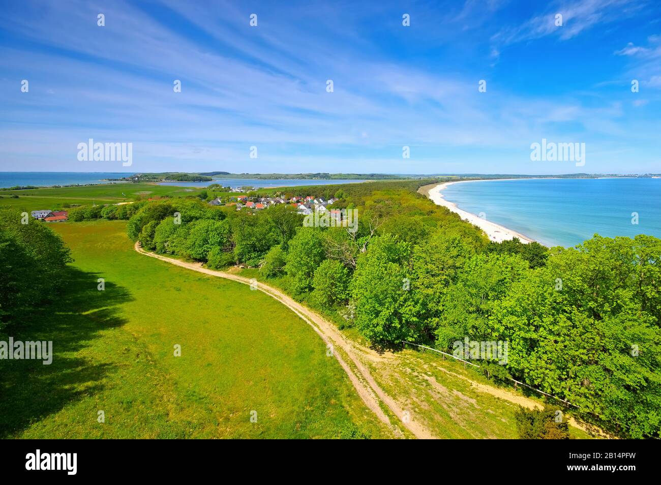 La spiaggia sull'isola di Ruegen vicino Thiessow Foto Stock