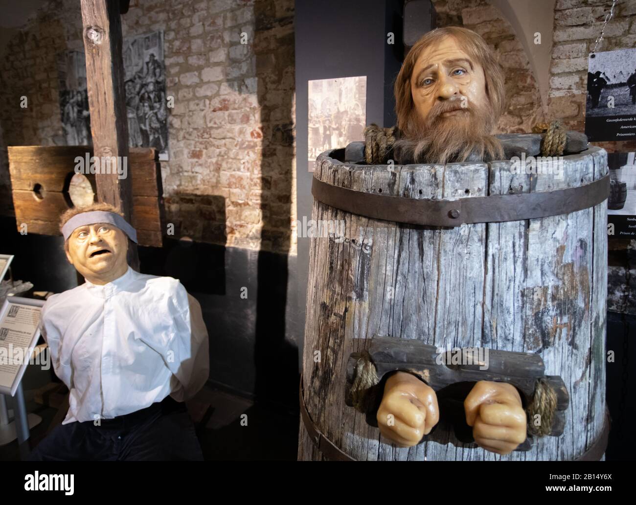 Museo della tortura Bruges, Belgio. Foto Stock
