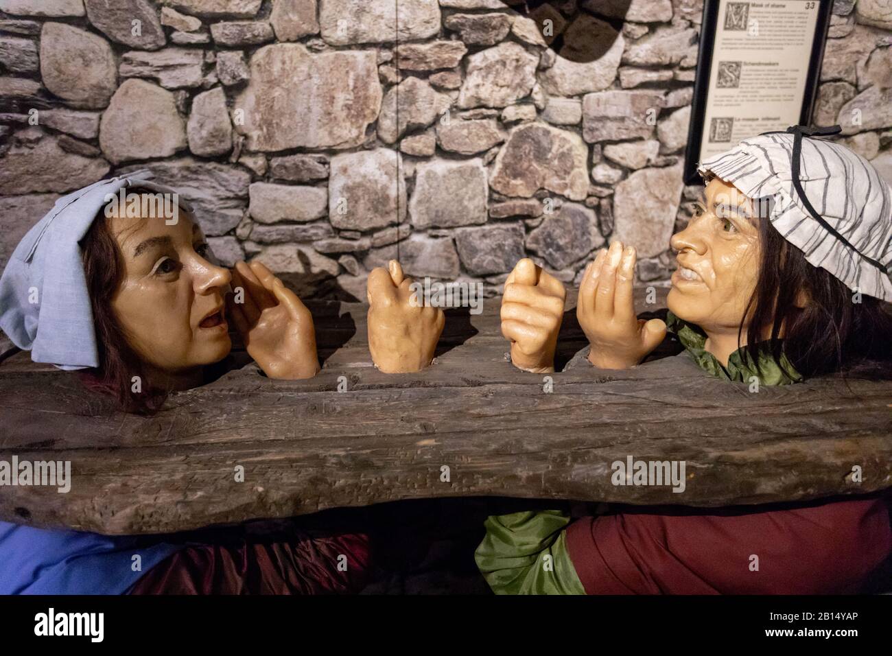 Museo della tortura Bruges, Belgio Foto Stock