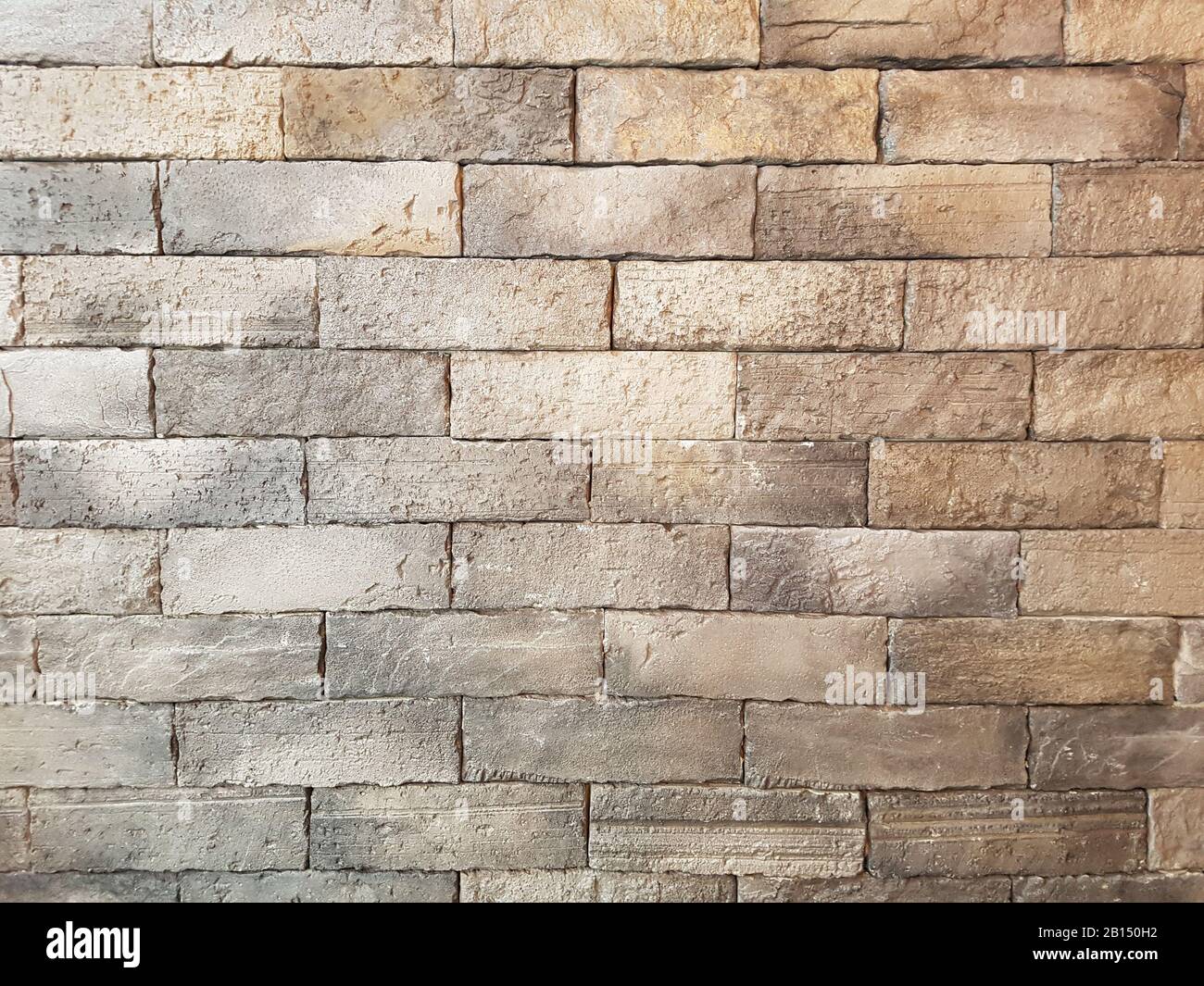 vecchio muro di mattoni marrone chiaro vintage grunge texture sfondo per gli interni. Alta definizione Foto Stock