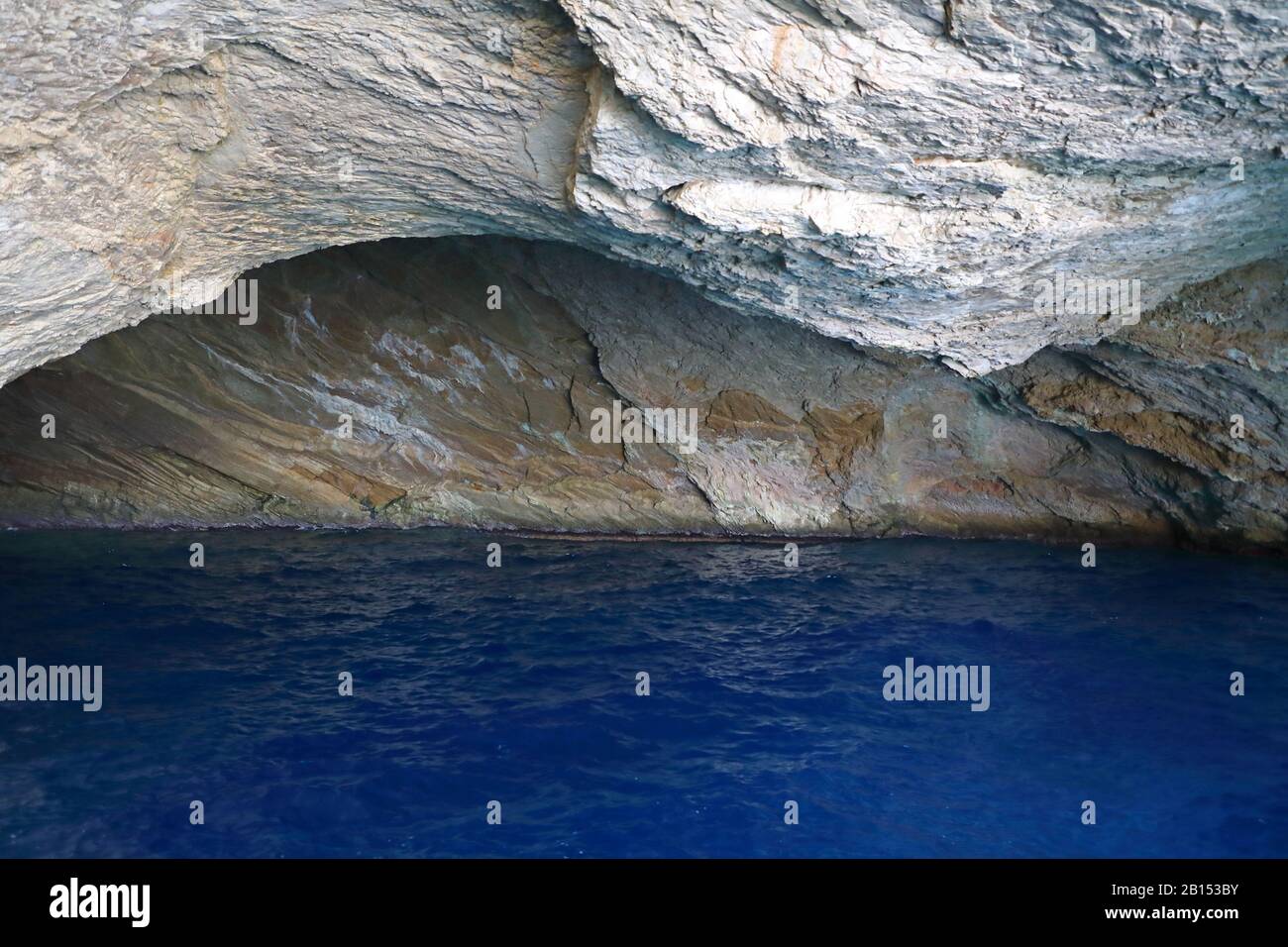 Grotta Azzurra di cabrera, Spagna, Isole Baleari, Maiorca, Parco Nazionale Cabrera Foto Stock