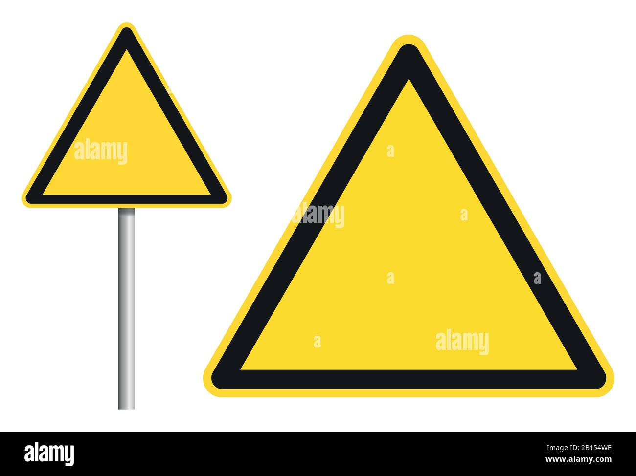 segnale di avvertimento giallo vuoto Illustrazione Vettoriale