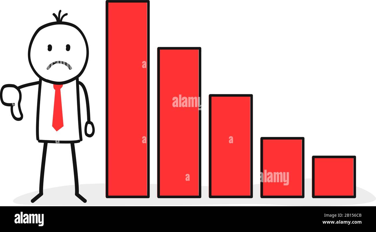 il grafico si abbassa Illustrazione Vettoriale