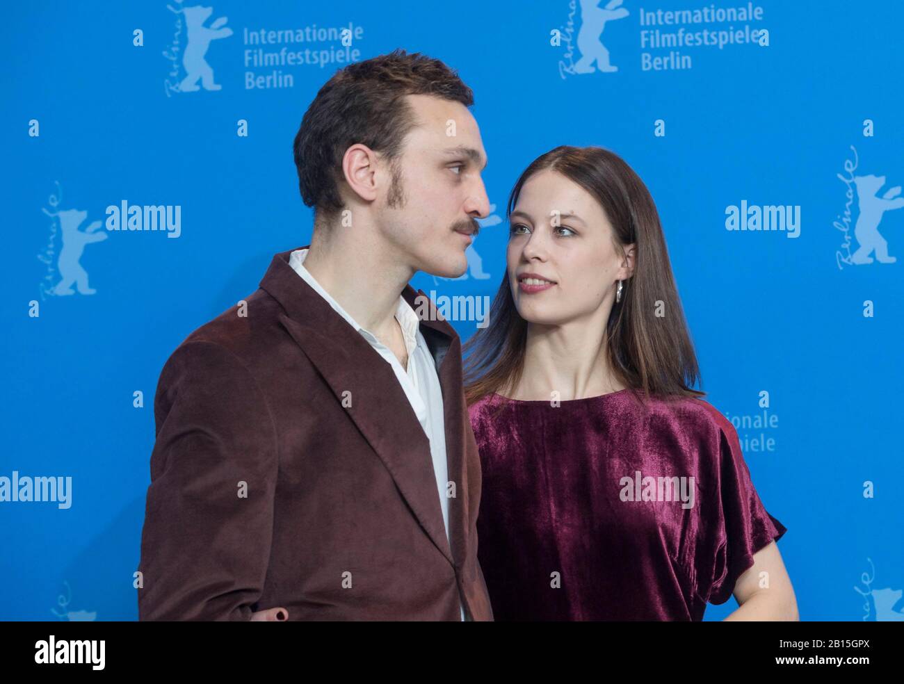 Paula Beer e Franz Rogowski posano alla foto chiamata di 'Undine' durante il 70th Berlinale International Film Festival presso l'Hotel Hyatt di Berlino, Germania, il 23 febbraio 2020. | utilizzo in tutto il mondo Foto Stock