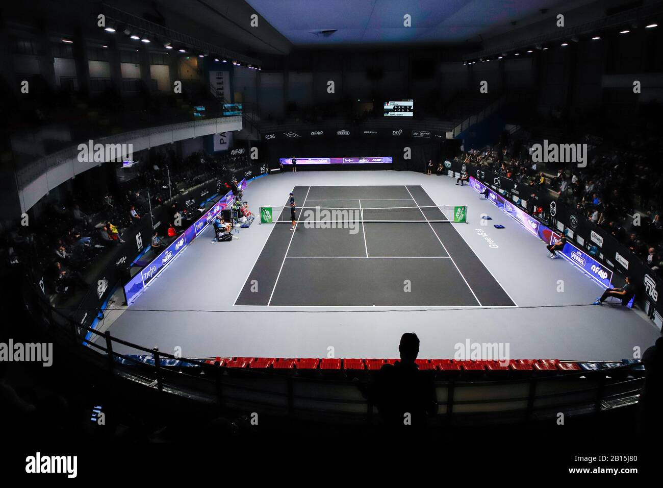 ATP 2020 , trofeo fate perrel durante l'ATP Bergamo Challenger, Bergamo, Italia, 22 Feb 2020, Tennis internazionali Foto Stock