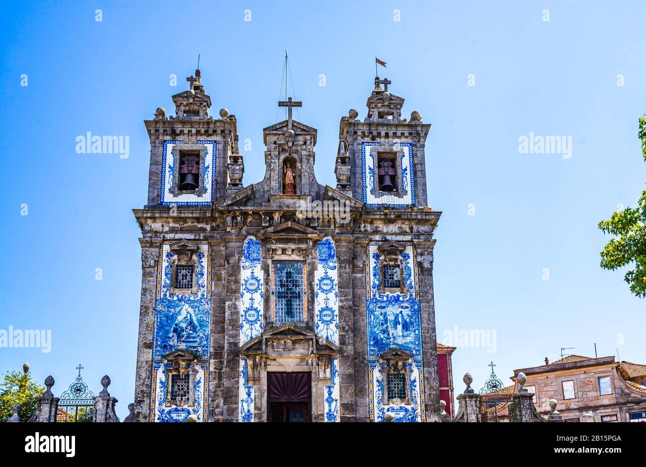 Vista sulla Chiesa di Santo Ildefonso a Porto Foto Stock