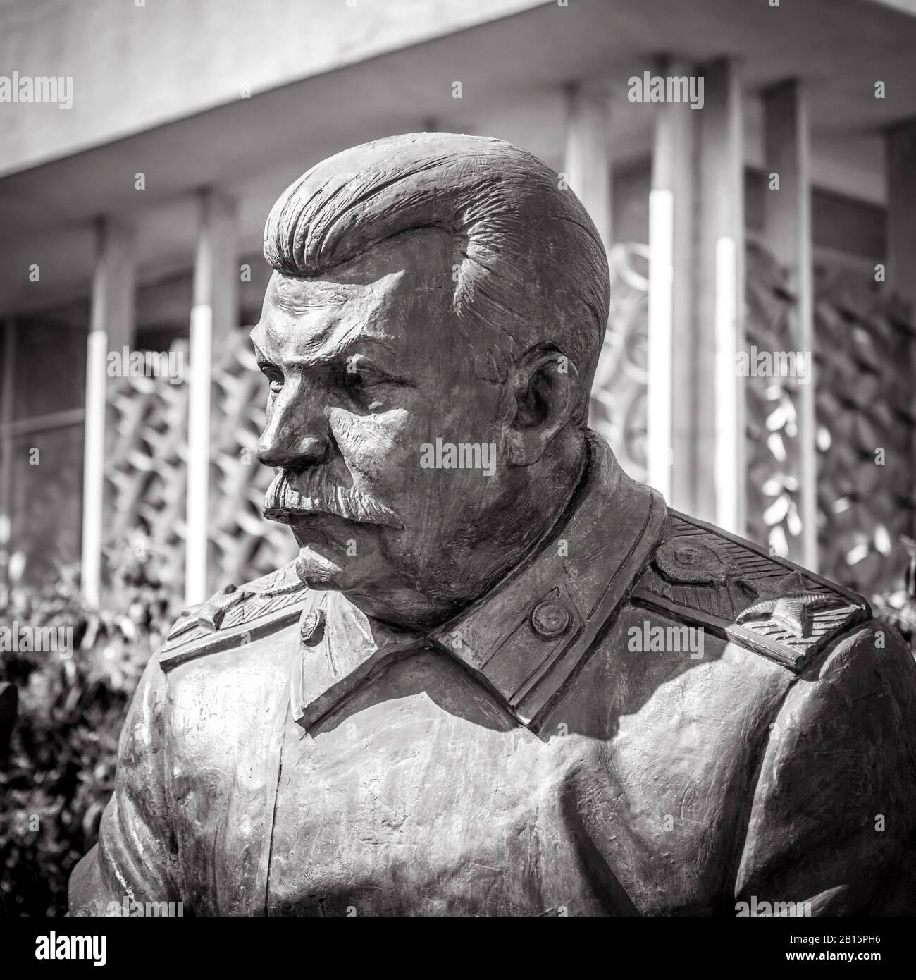 Livadia, Crimea - 17 Maggio 2016: Statua Del Leader Sovietico Stalin Di Zurab Tsereteli A Livadia Palace, Crimea, Russia. Si è tenuta la famosa Conferenza di Yalta Foto Stock