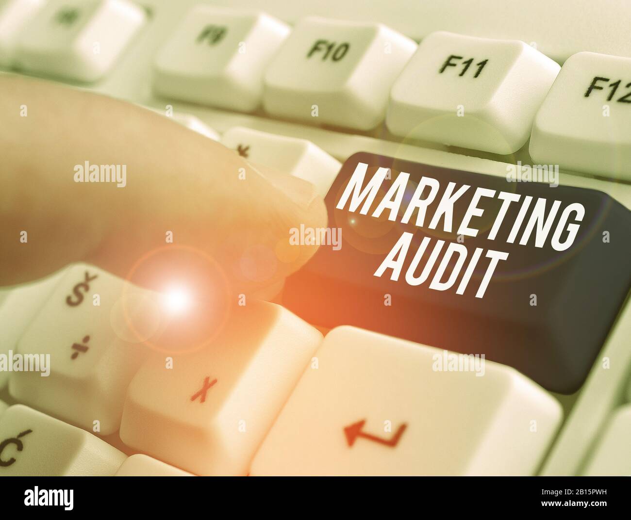 Segno di testo che mostra l'audit di marketing. Foto aziendale che mostra l'esame e l'analisi delle attività di marketing Foto Stock