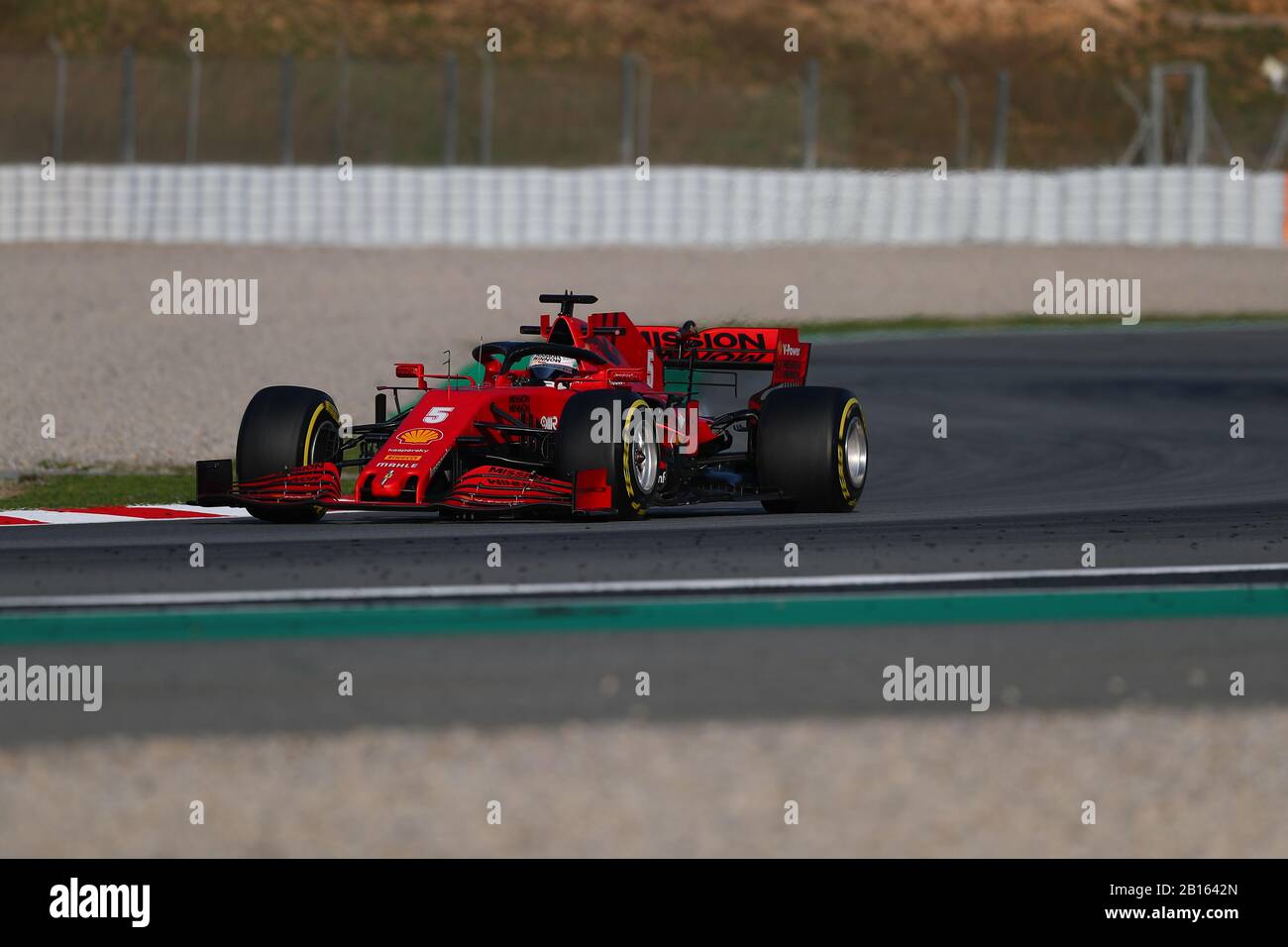 Sebastian Vettel, Scuderia Ferrari. Formula 1 World Championship 2020, Winter testing Days 1 2020 Barcelona, 19-21 febbraio 2020. Foto Stock