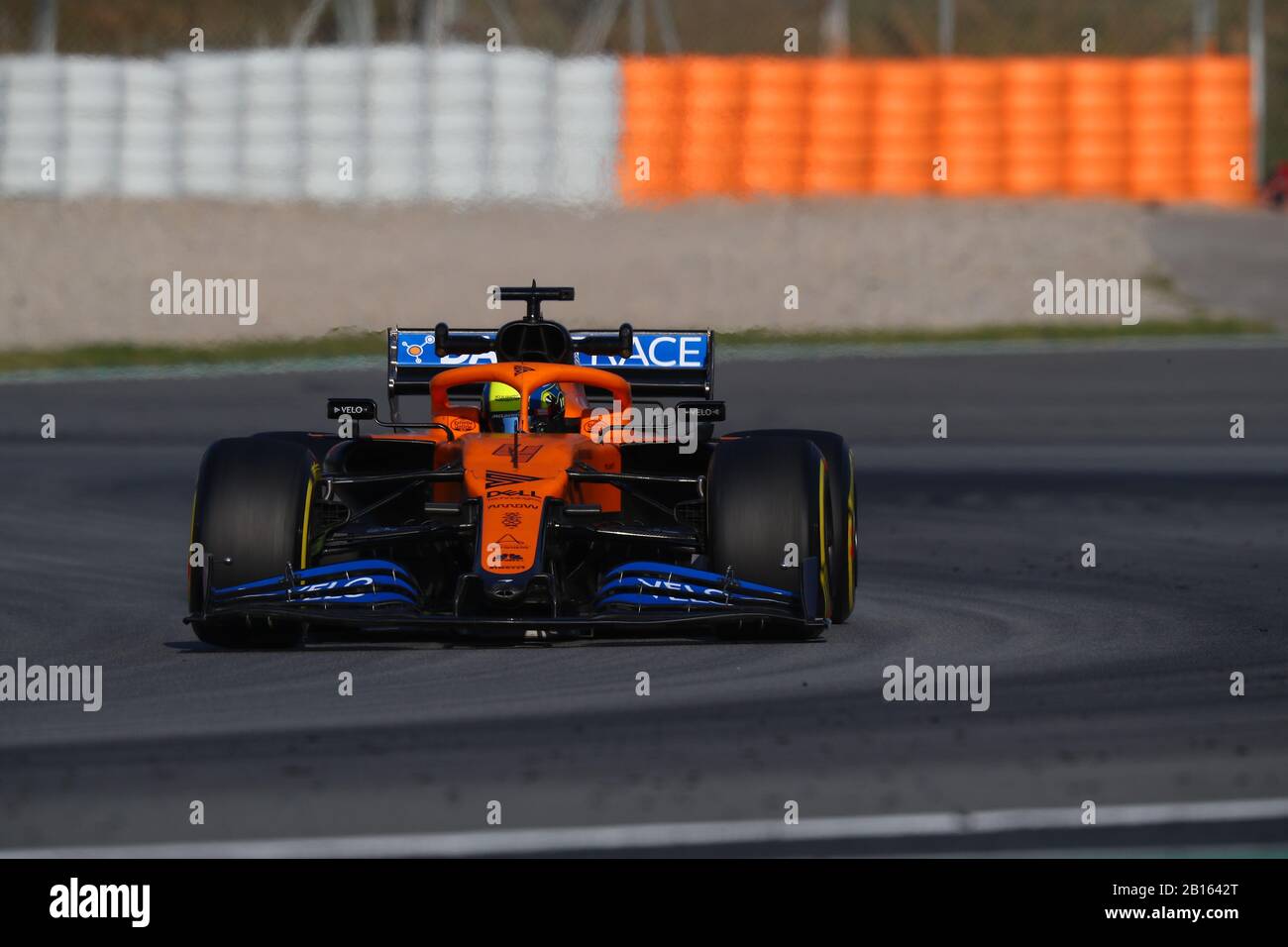 4 Lando Norris; Mclaren Renault. Formula 1 World Championship 2020, Winter testing Days 1 2020 Barcelona, 19-21 febbraio 2020. Foto Stock