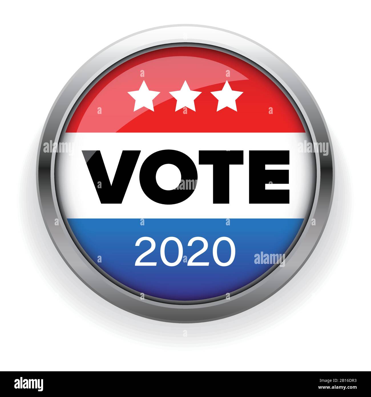 Badge Di Voto per le elezioni presidenziali Illustrazione Vettoriale