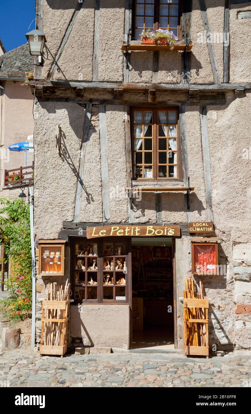 Conques, Aveyron, Francia, Europa Foto Stock