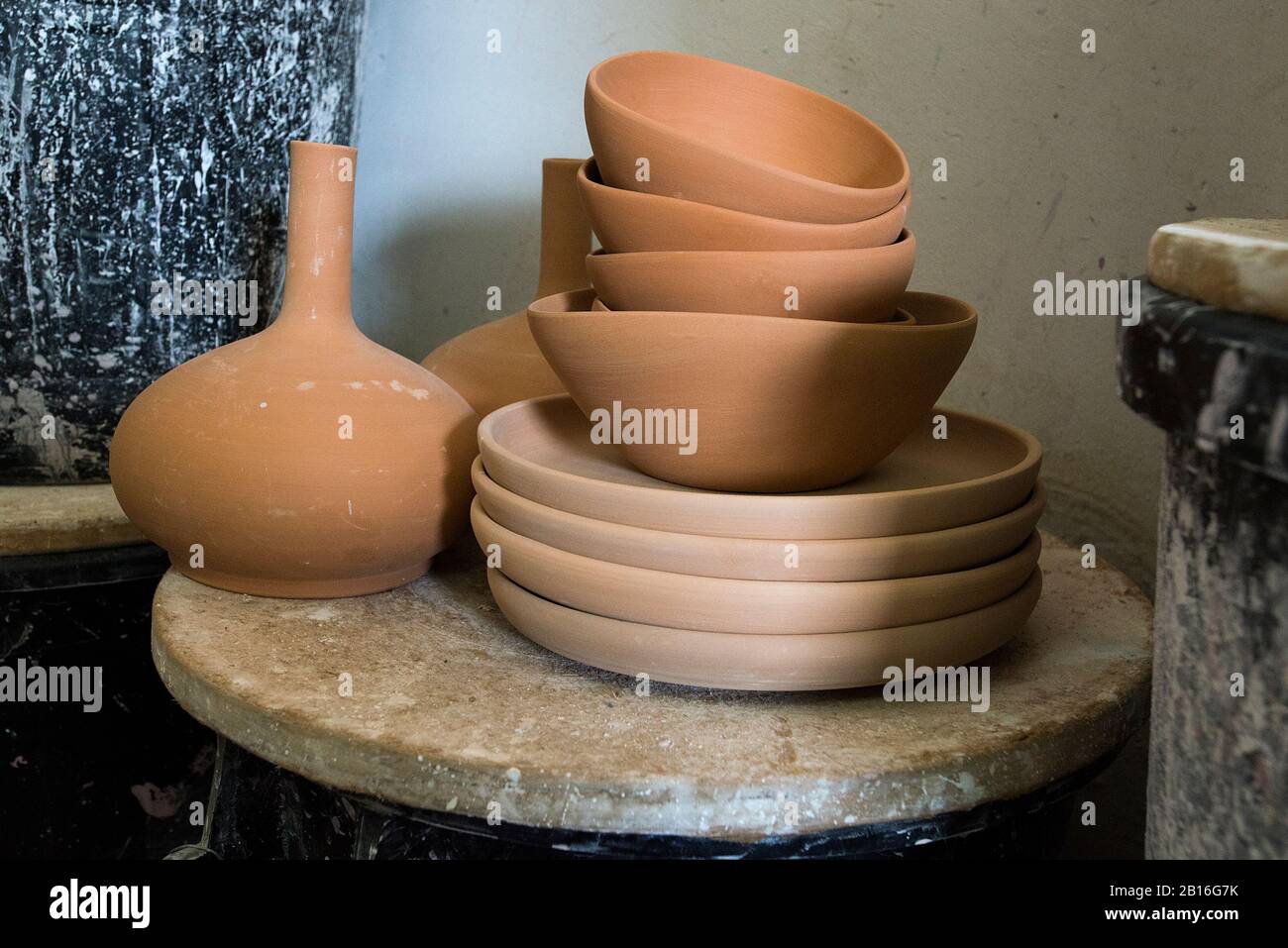 Laboratorio Di Ceramica, Grottaglie, Puglia, Italia Foto Stock