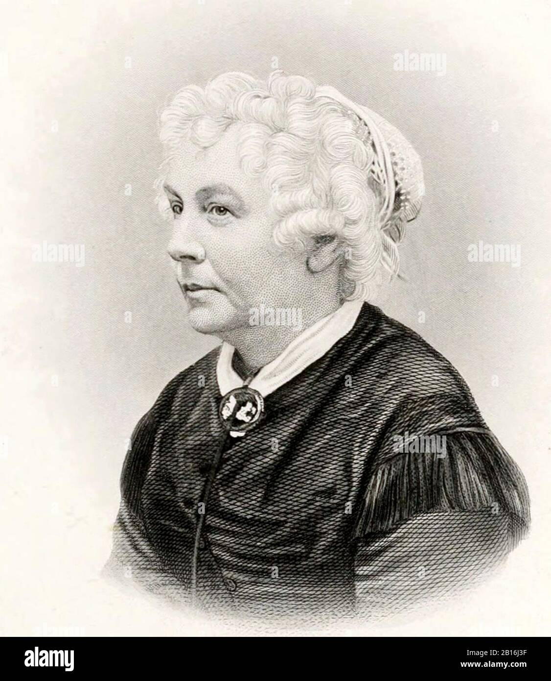 Elizabeth Cady Stanton (1815 – 1902) suffraganea americana, attivista sociale, abolizionista e figura di spicco del movimento per i diritti delle prime donne. Foto Stock