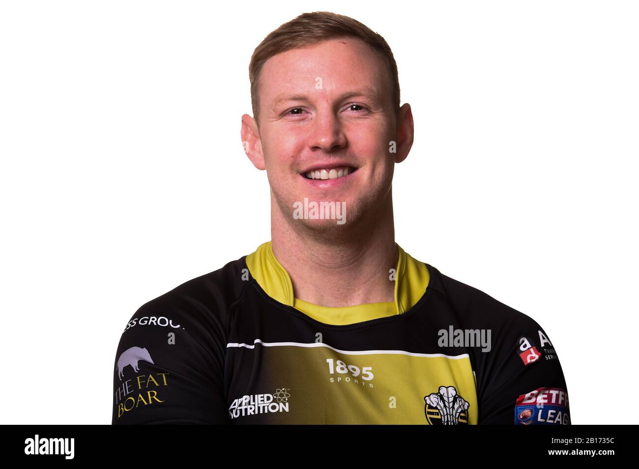 23th Febbraio 2020, Queensway Stadium, Wrexham, Galles; Crociati Del Galles Del Nord, Player Profiles, Karl Awar Dei Crociati Del Galles Del Nord Foto Stock