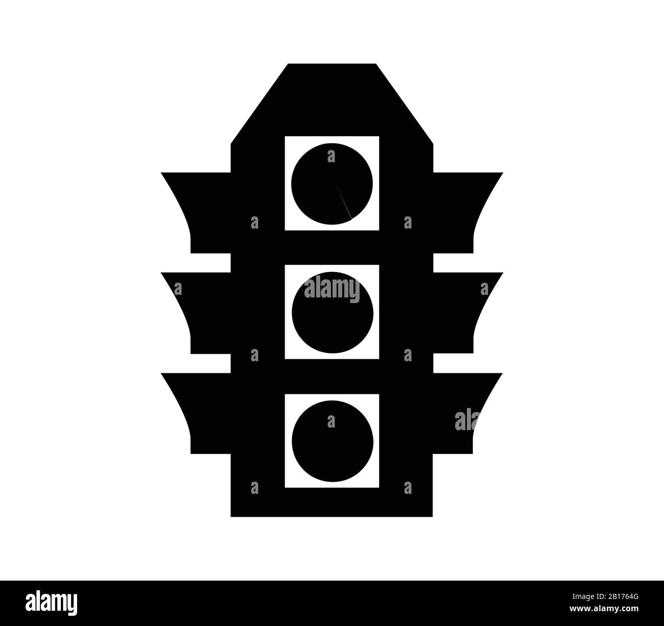 Icona della spia del traffico illustrato nel vettore su sfondo bianco Illustrazione Vettoriale