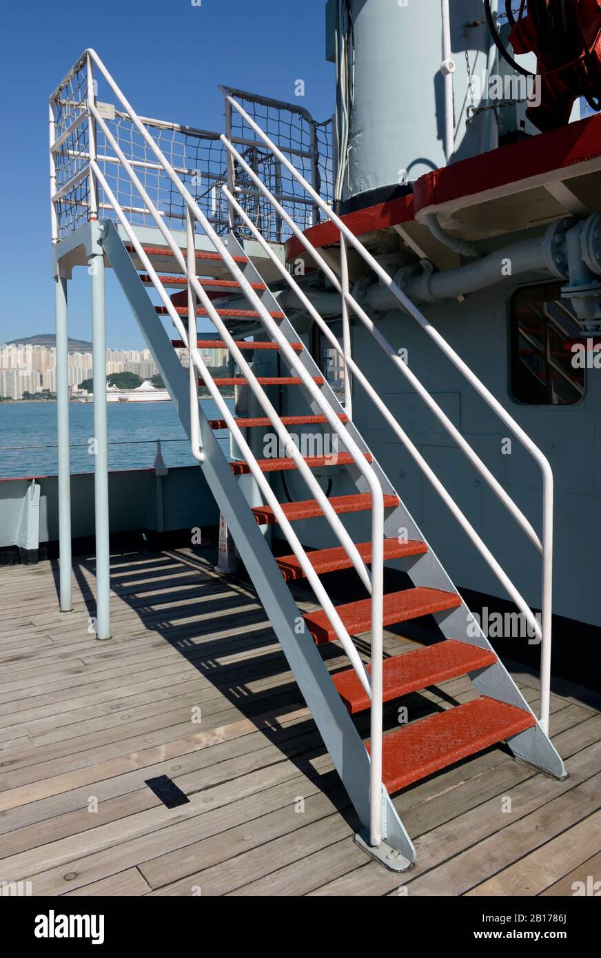 Sir Alexander Grantham Firewarboat A Quarry Bay, Hong Kong, Cina Foto Stock