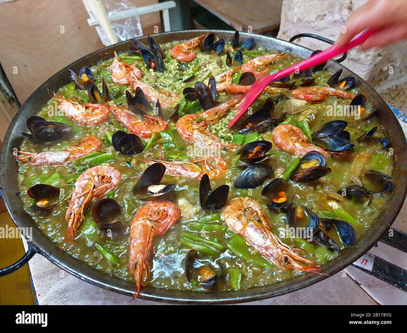 Paella tipica, Spagna, Isole Baleari, Maiorca Foto Stock