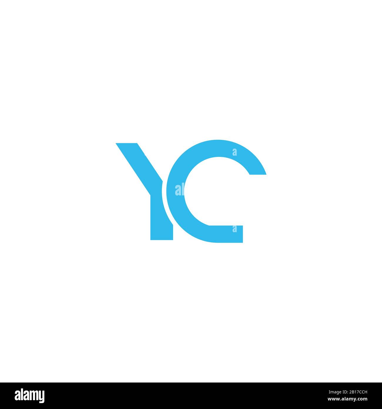 lettera iniziale yc o logo cy disegno vettoriale Illustrazione Vettoriale