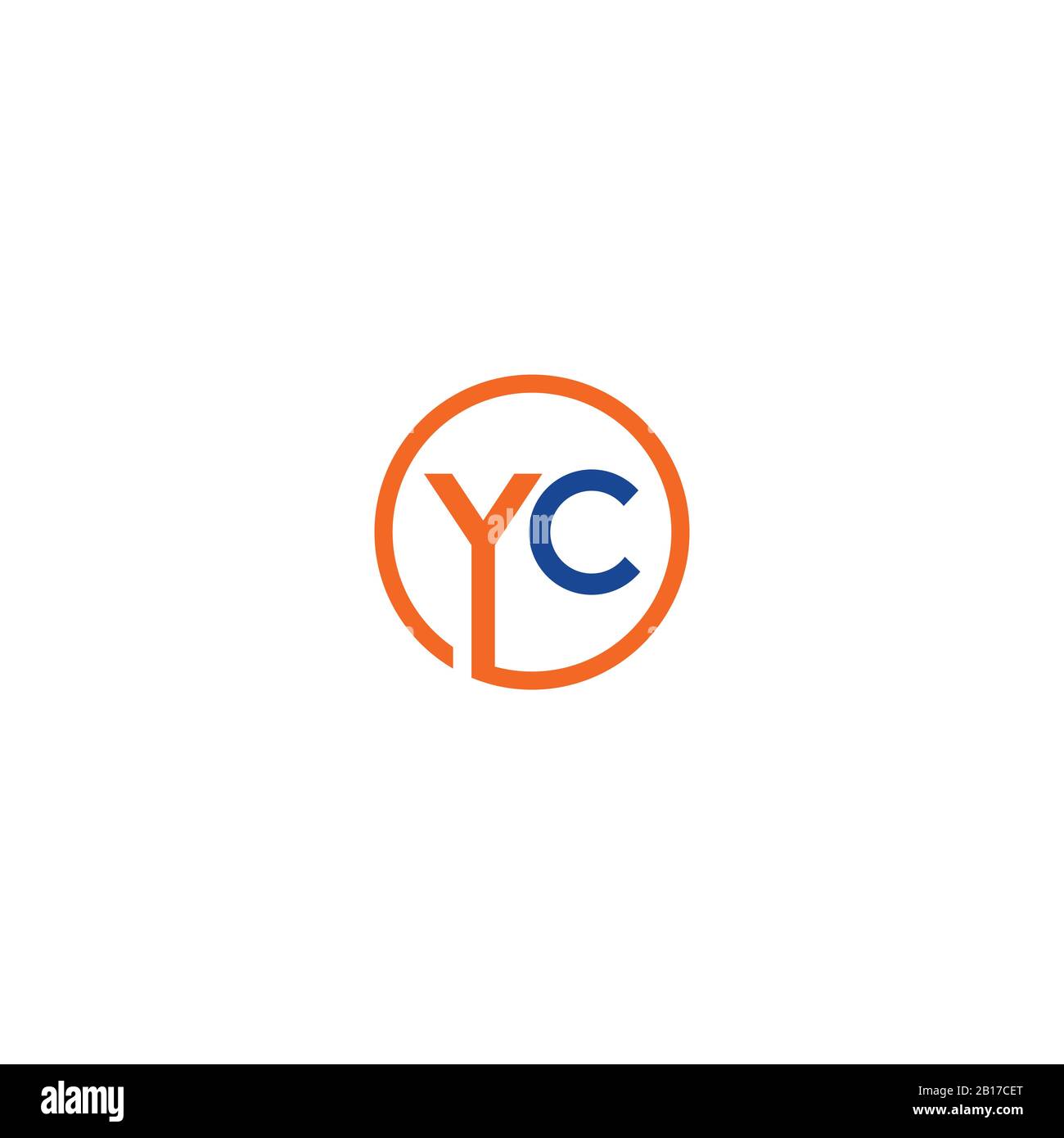 lettera iniziale yc o logo cy disegno vettoriale Illustrazione Vettoriale