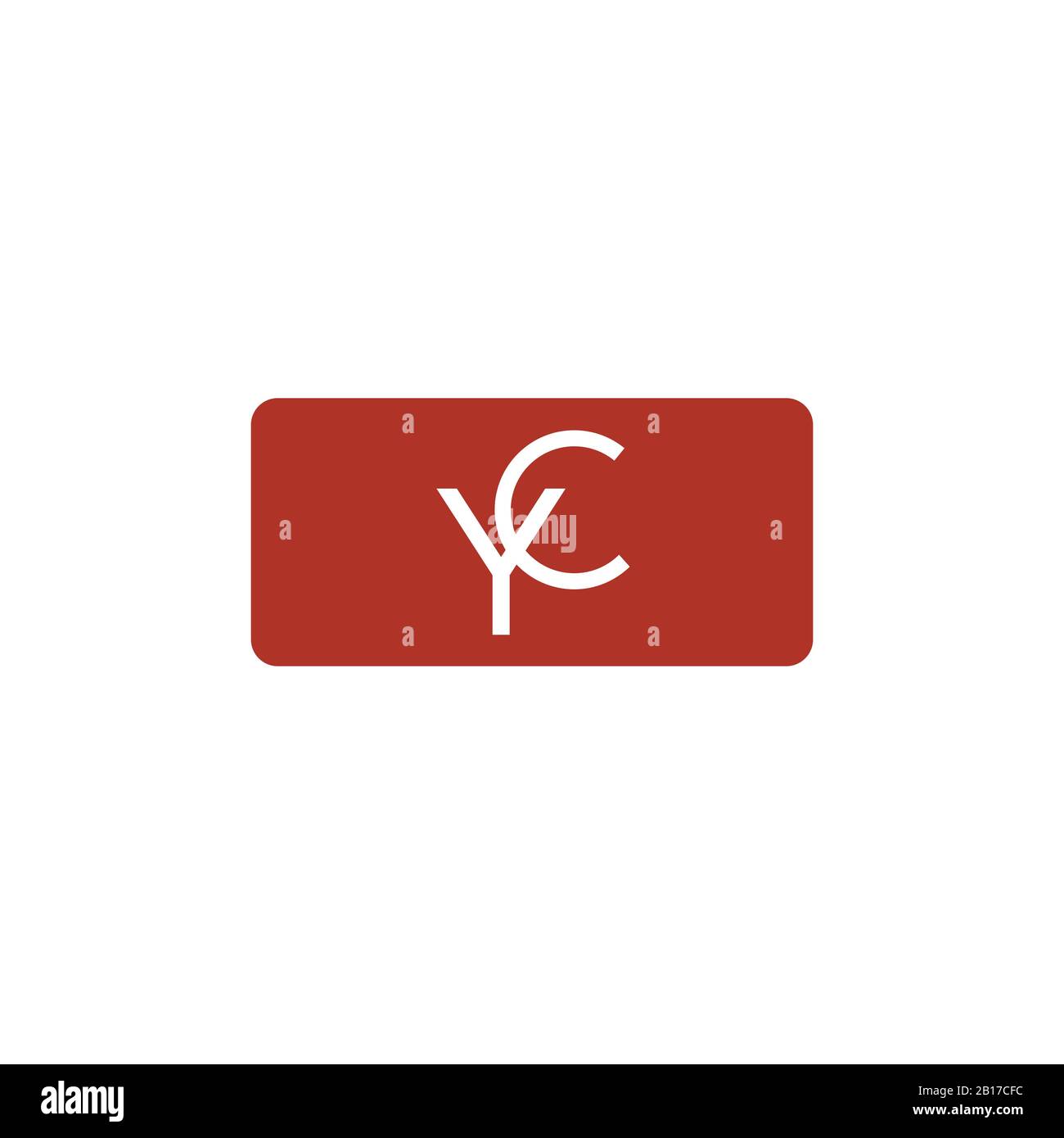lettera iniziale yc o logo cy disegno vettoriale Illustrazione Vettoriale