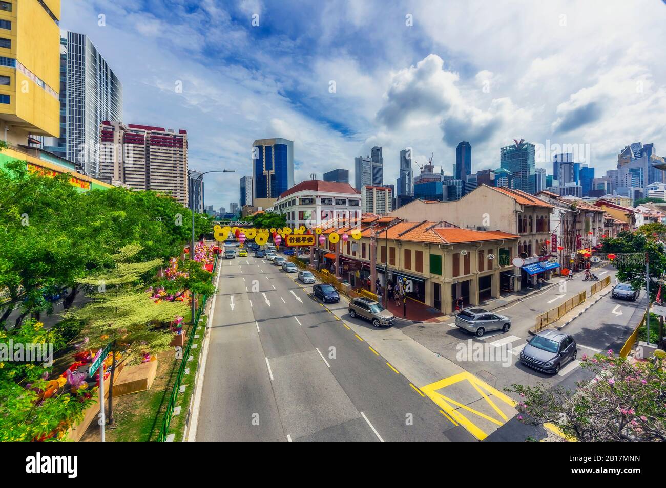 Sud-est asiatico, Singapore, paesaggio urbano Foto Stock