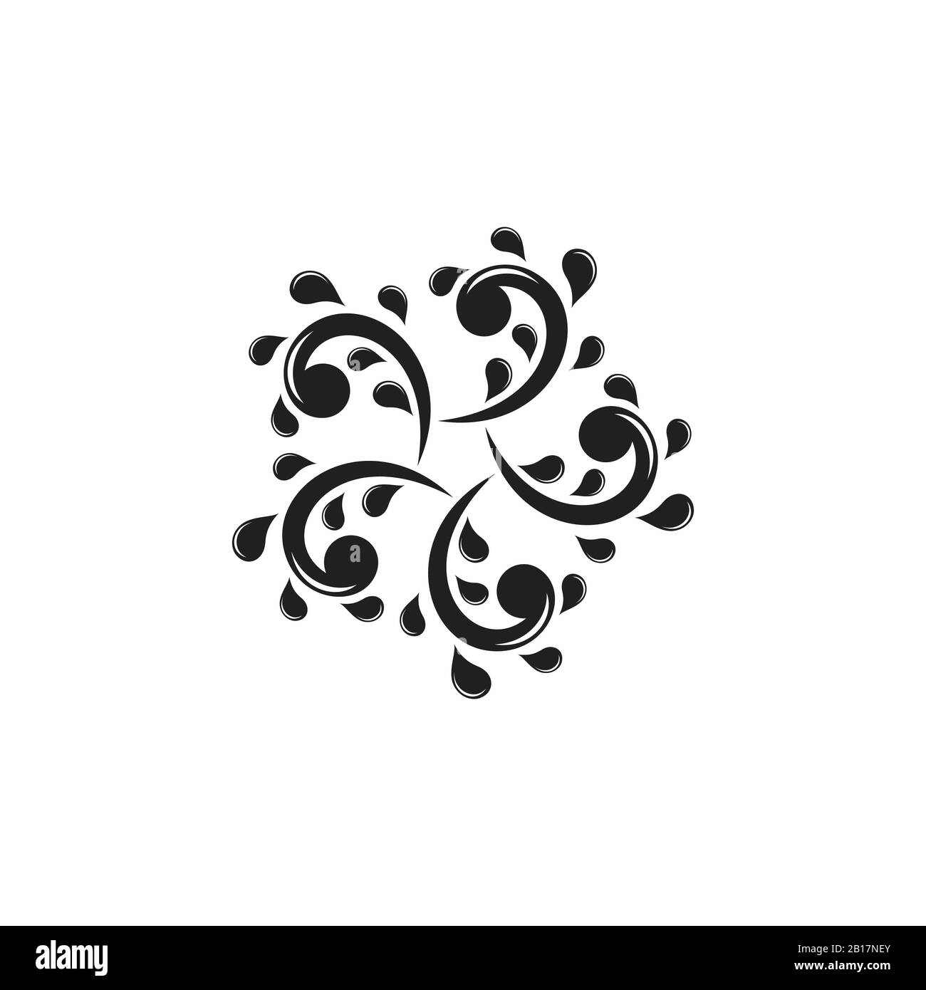 vettore logo decorazione simbolo spruzzi d'acqua swirl Illustrazione Vettoriale