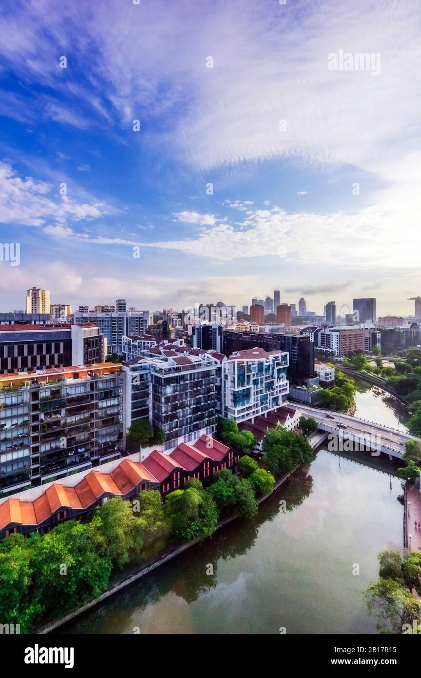 Sud-est asiatico, Singapore, paesaggio urbano Foto Stock