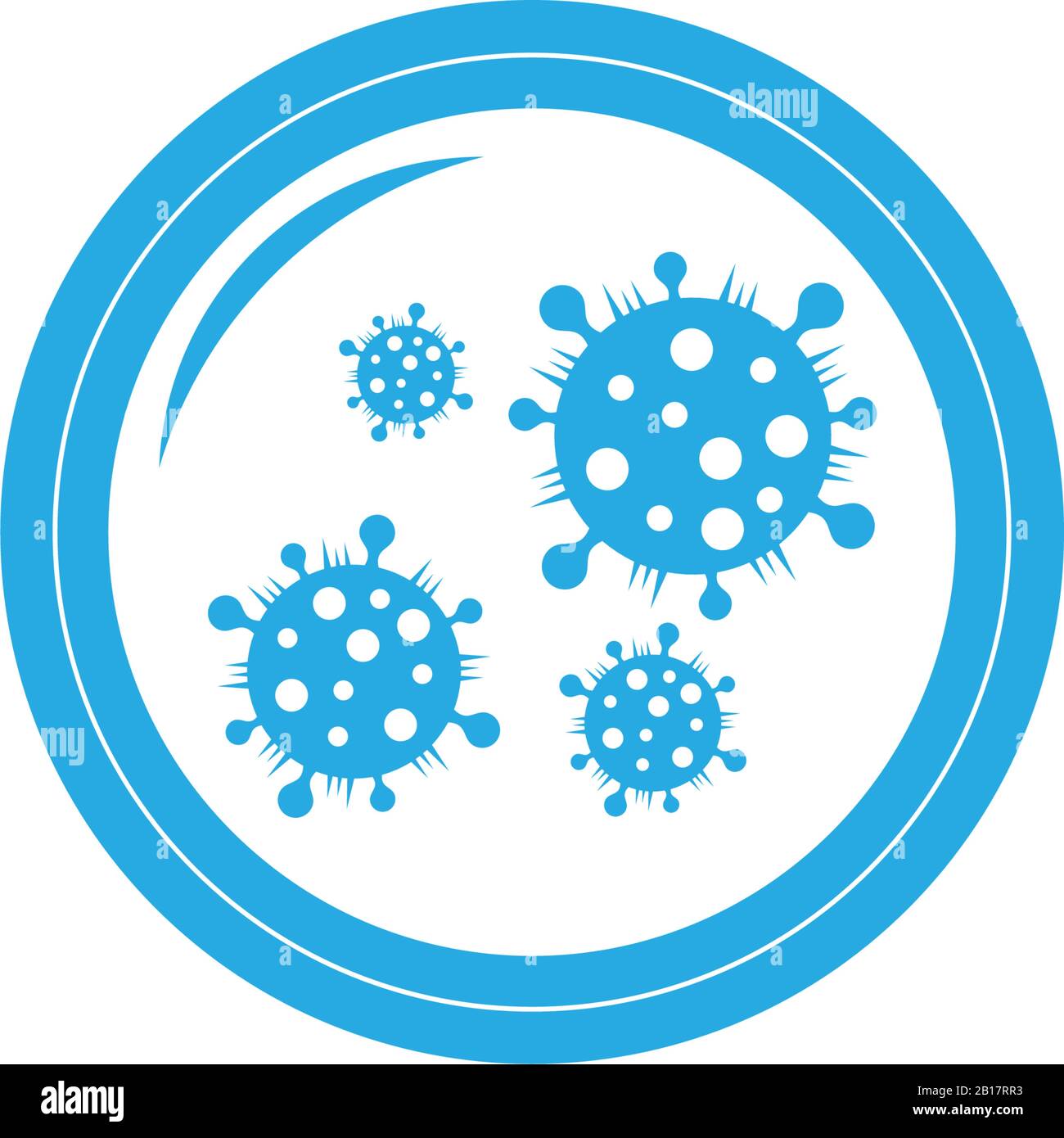 microscopio vetro virus influenzale simbolo chiaro disegno vettore Illustrazione Vettoriale