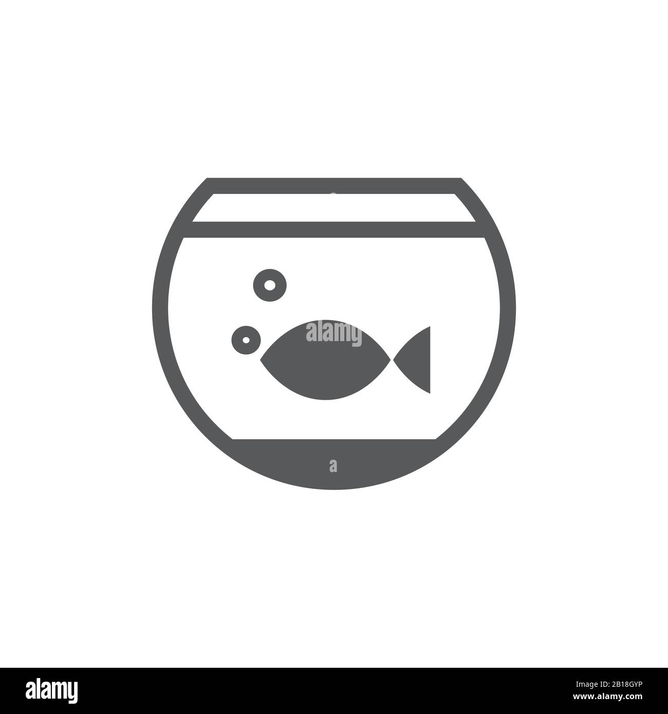 Icona Aquarium su sfondo bianco Illustrazione Vettoriale