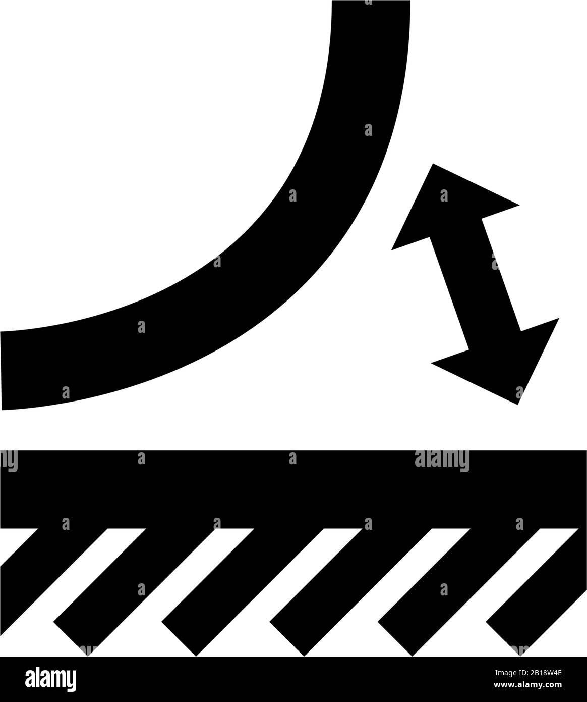 Spellato Di Materiale, Strappato Incollato. Illustrazione Dell'Icona Vettore Piatto. Semplice simbolo nero su sfondo bianco. Spellato Di Materiale, Strappare I Segni Incollati Illustrazione Vettoriale