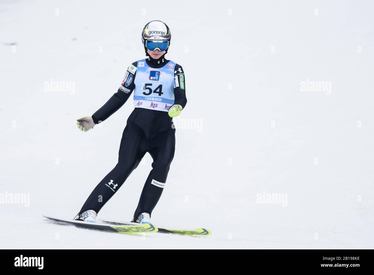 Nika Kriznar di Slovenia compete durante la Coppa del mondo di sci FIS Ljubno 2020 23 febbraio 2020 a Ljubno, Slovenia. (Foto Di Rok Rakun/Pacific Press) Foto Stock