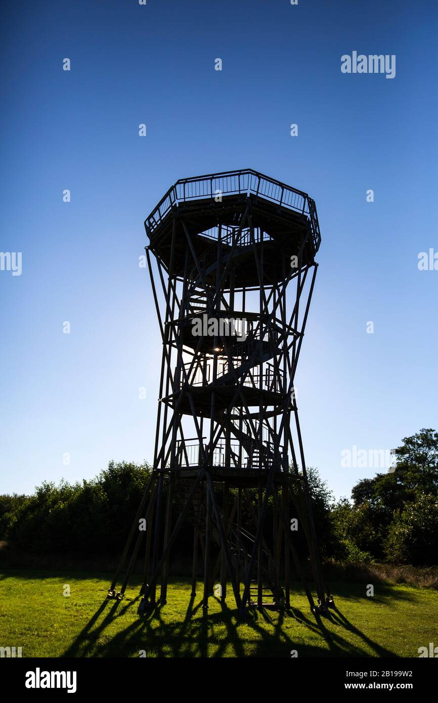 Torre Di Osservazione Holmers-Halkenbroek In Drentsche Aa, Paesi Bassi, Drente, Drentsche Aa Parco Nazionale Foto Stock