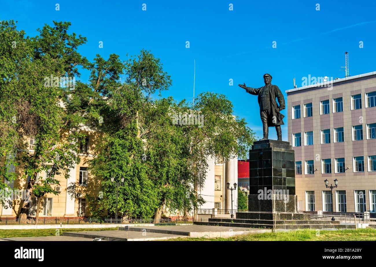 Monumento di Kirov in Astrakhan, Russia Foto Stock