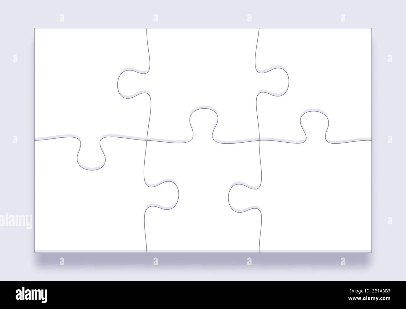 Tessere per seghetti alternativi. Puzzle griglia, jigsaws dettagli e puzzle connessi pezzi marketing business comunicazione concetto vettore modello Illustrazione Vettoriale
