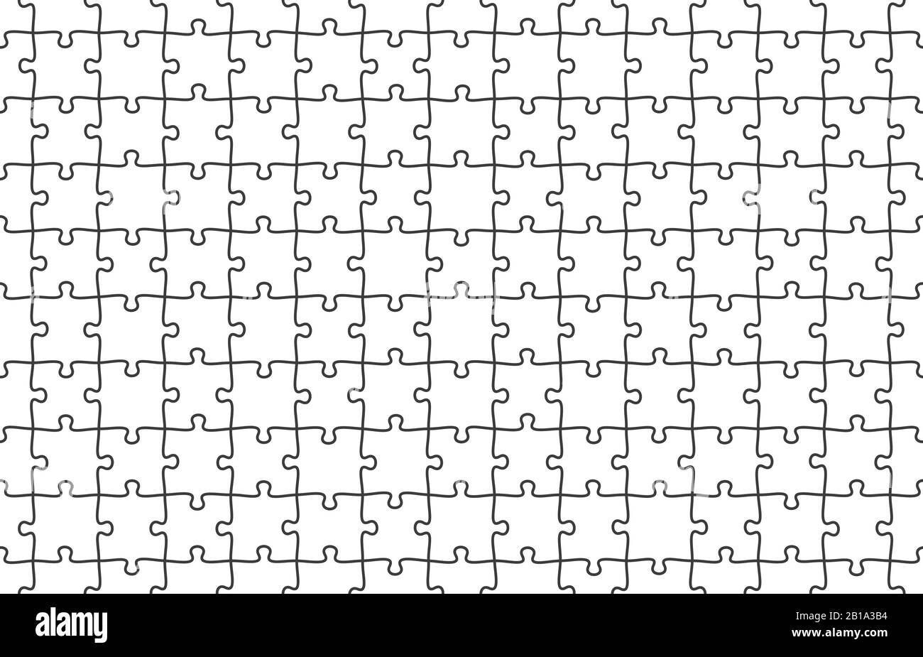 Puzzle puzzle senza cuciture modello. Puzzle piastrelle, jigsaws pezzi e puzzle trama vettore sfondo illustrazione Illustrazione Vettoriale