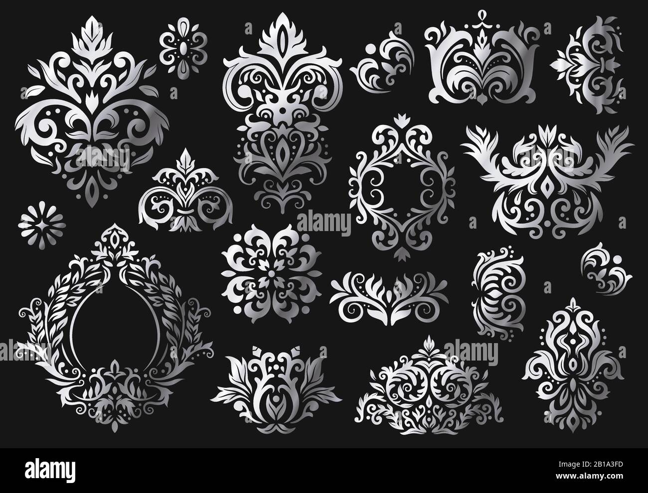 Ornamenti floreali barocchi immagini e fotografie stock ad alta risoluzione - Alamy