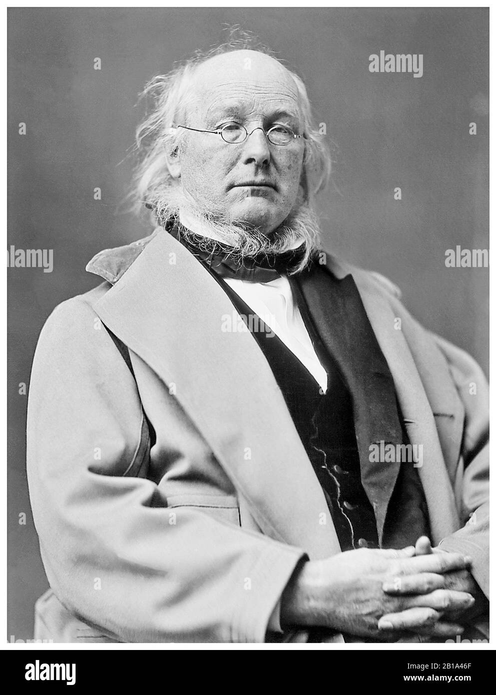 Horace Greeley (1811-1872), Editore Di Giornali, Abolizionista, ritratto di artista sconosciuto, 1860-1865 Foto Stock