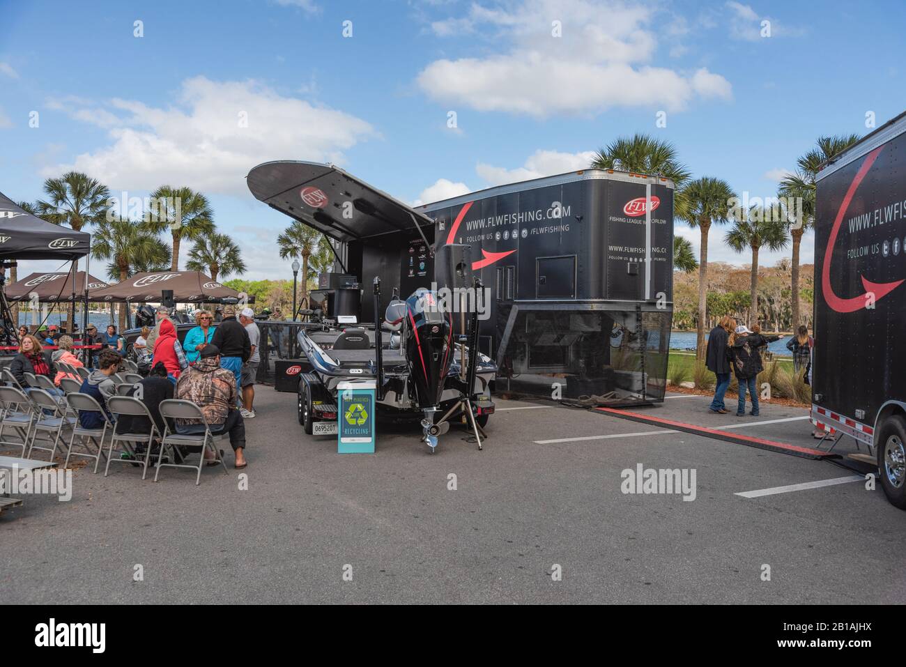 Torneo FLW Tackle Warehouse Pro Circuit Bass nella catena dei laghi di Lake County Leesburg, Florida USA Foto Stock