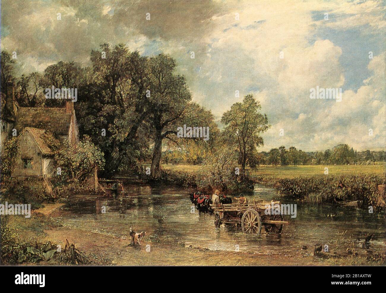 The Hay Wain (Landscape: 12.00) (1821) 19th Century Painting by John Constable - immagine Ad Altissima risoluzione e di qualità Foto Stock