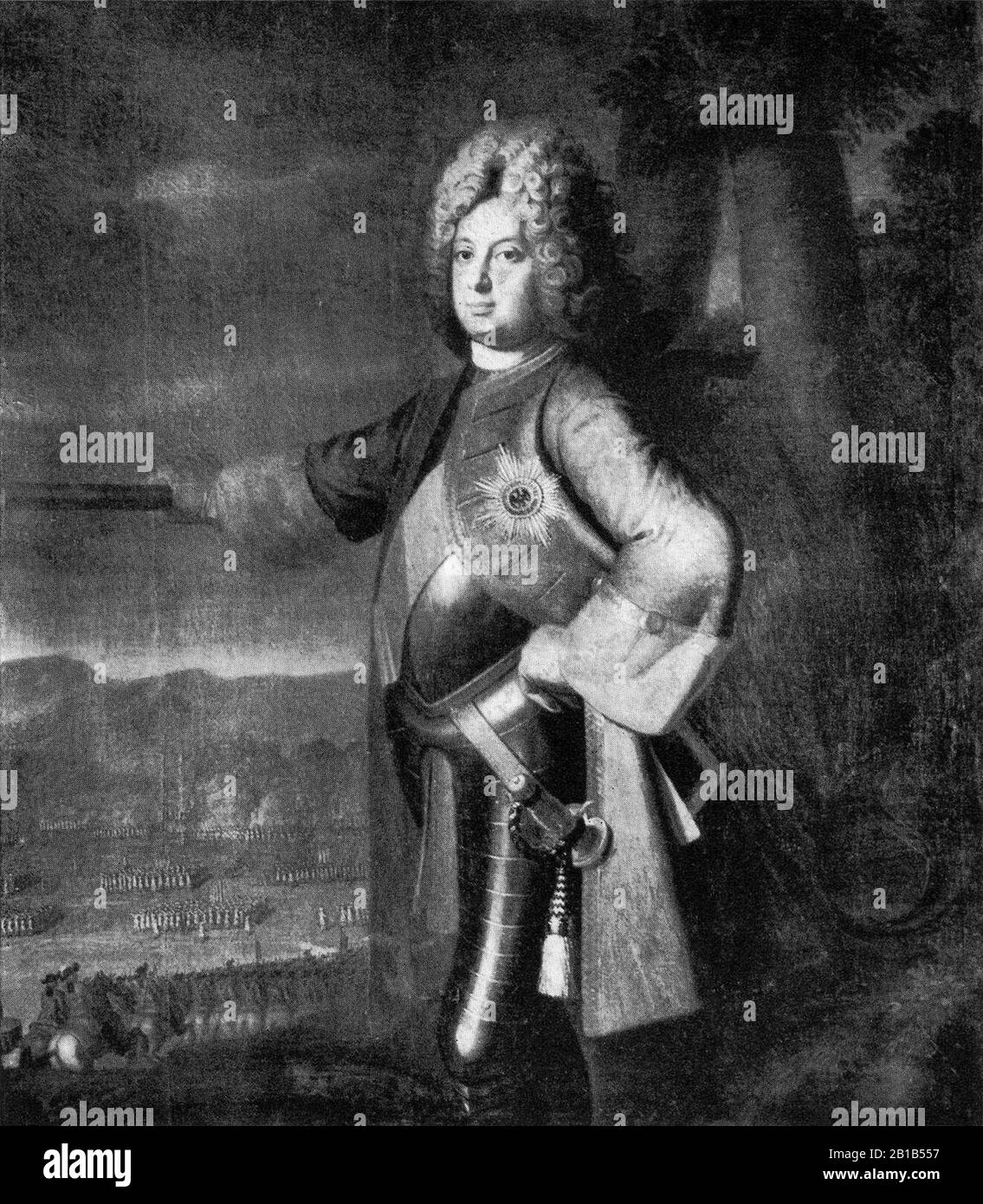 Friedrich Wilhelm I., König von Preußen (Lisiewski nach Pesne). Foto Stock